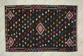 Dark Brown & Pink Goat Hair Kilim Rug: 6x9 ft Mid-Century Modern Anatolian Rugs.