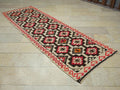 Mid Century Modern Flat Woven Turkish Kilim Rug Runner: 3.2x9.7 Ft.