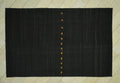 Natural Plain Dark Brown Goat Hair Kilim Rug: 7.2x11.3 Feet,Large Turkish Flat-Weave Rugs.