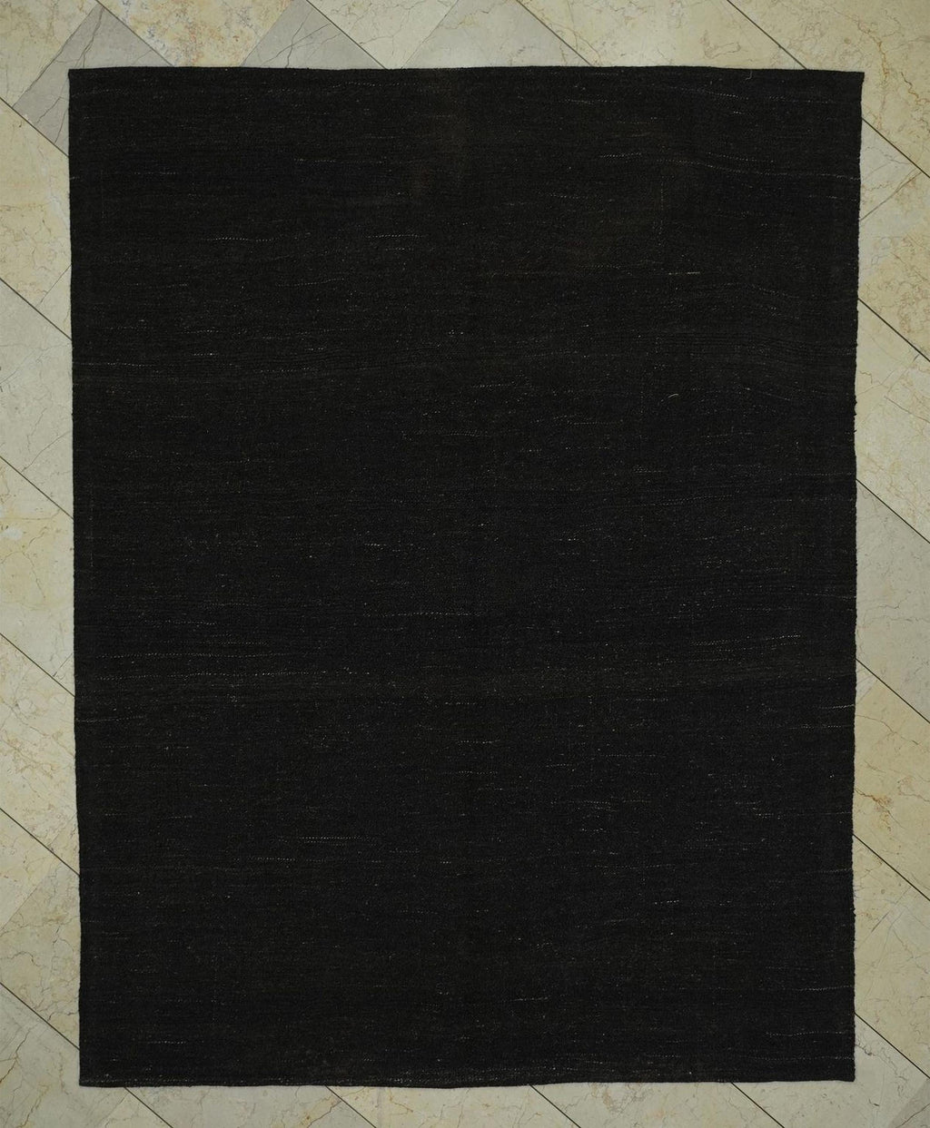 Vintage Turkish Goat Hair Kilim Rug: Nomadic Woven Brown Rugs (5.9x7.5 ft)
