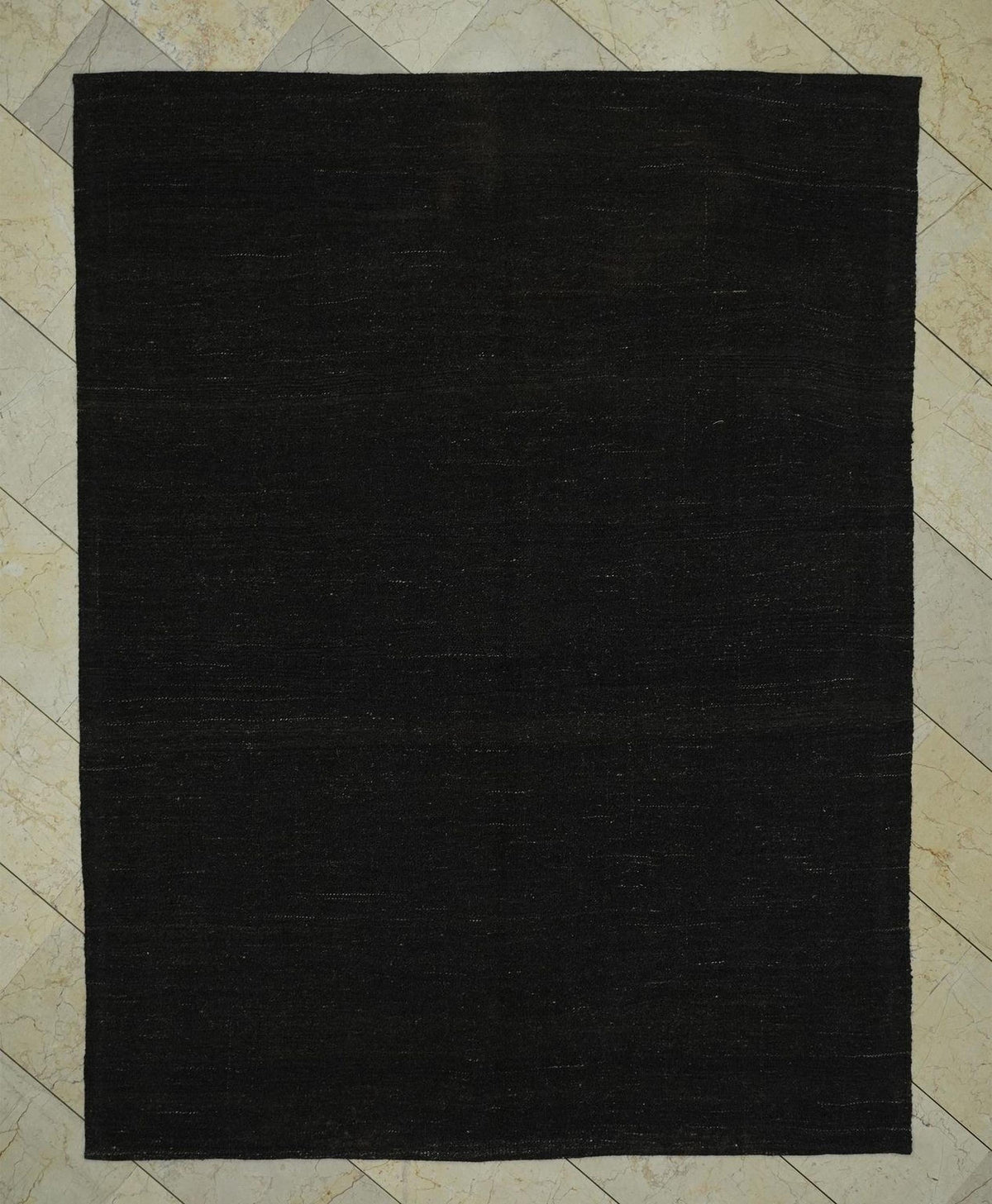 Vintage Turkish Goat Hair Kilim Rug: Nomadic Woven Brown Rugs (5.9x7.5 ft)