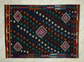 Large Goat Hair Kilim Rug: Turkish Flat Weave, Dark Brown Rugs, 6.6x9.2 Ft.