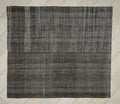 Unique Broken Stripe Rug - Natural Goat Hair Cotton Flat-Weave Kilim,7,4x8,4 Ft Turkish Rugs.
