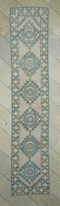 Salmon Pink Wool Oushak Rug Runner: Turkish Mid Century Modern 2x11 Ft.