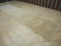 3.5x15 Stair Runner Rug,Beige & Brown Vintage Turkish Wool Rugs