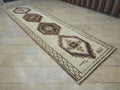 Handmade Wool Rug Runner: Mid-Century Modern Turkish Carpet Runners, 4x14 Feet.