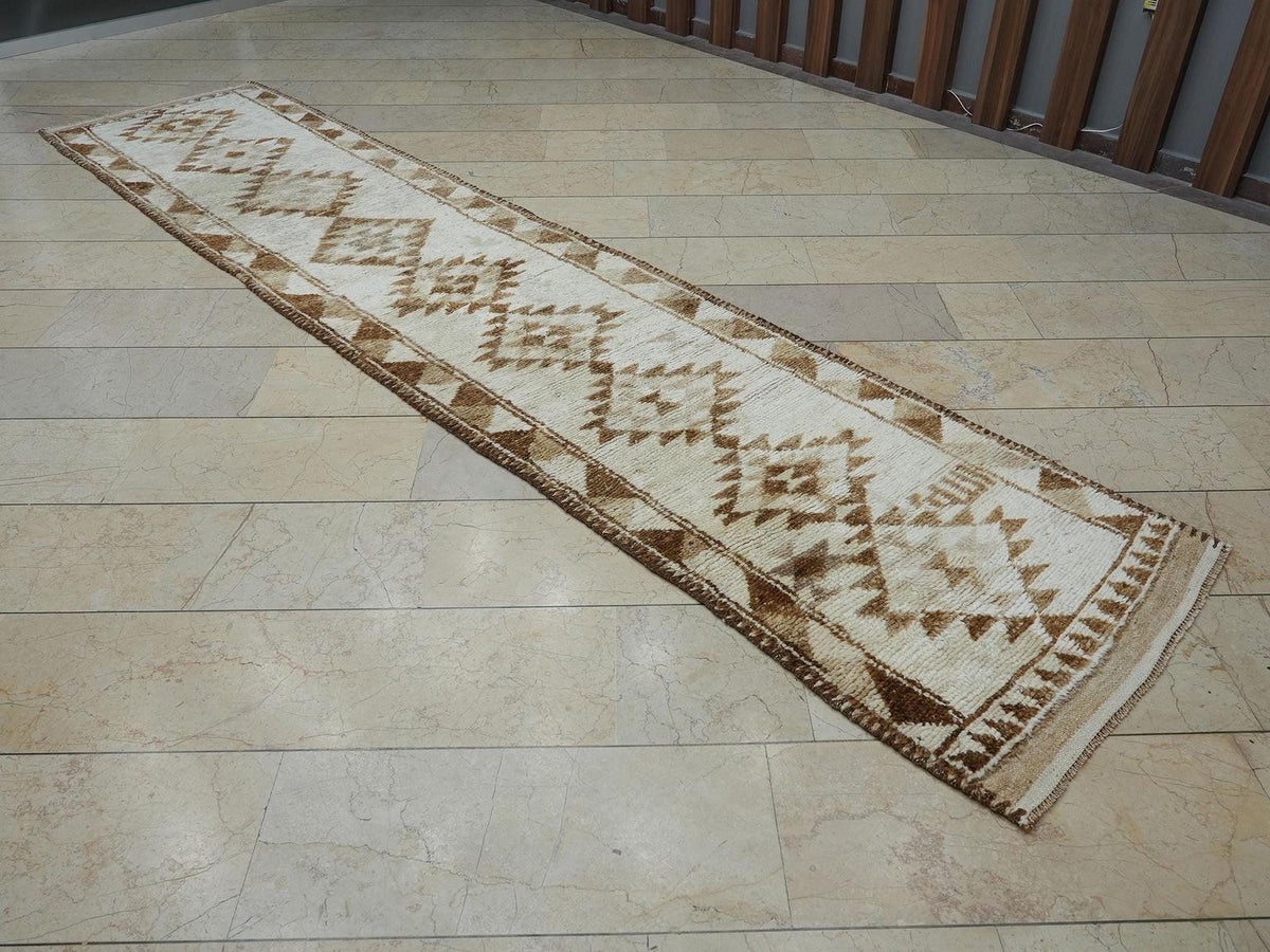 Stair Treads Decor Turkish Wool Moroccan Style Rug Runner: 3x13 Feet.