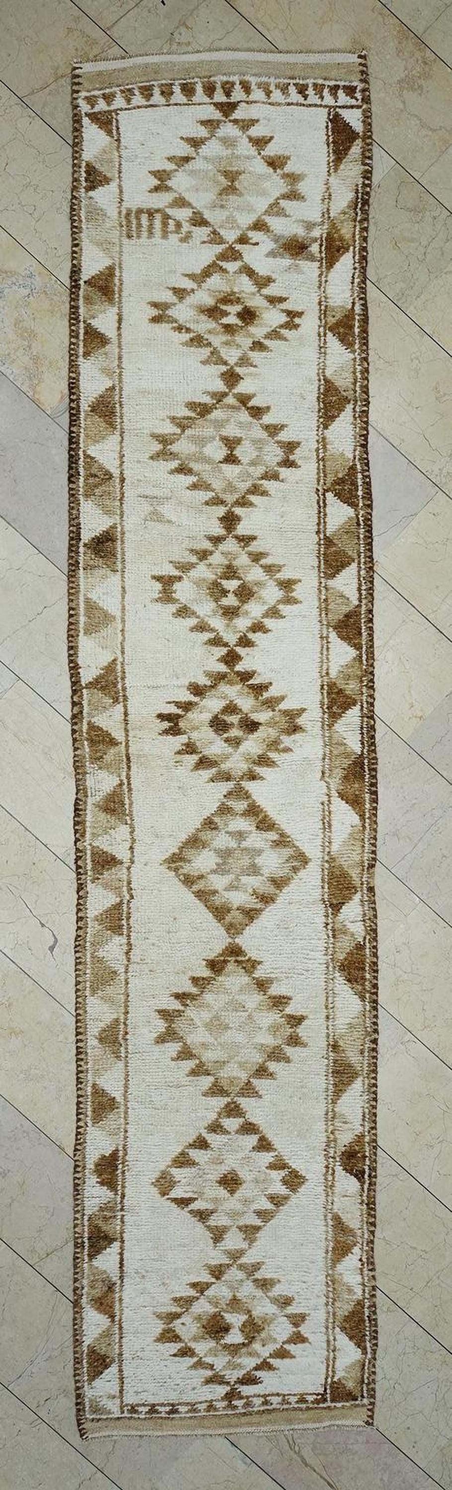 Stair Treads Decor Turkish Wool Moroccan Style Rug Runner: 3x13 Feet.
