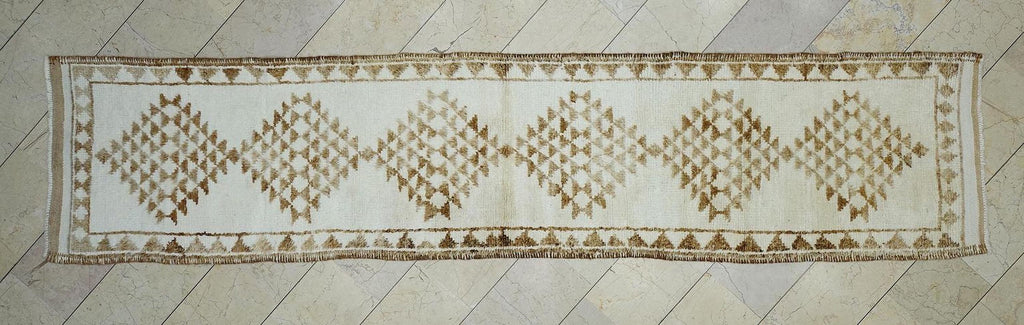 Luxurious Home Decor Wool Moroccan Style Rug Runner,3x12 Handmade Turkish Carpet.