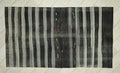 Vintage Turkish Kilim Rug: Brown Gray Stripe, Goat Wool Flat Weave Rugs, 6x11 Ft.