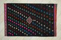 Embroidered Goat Hair Kilim Rug: 6"x9,5" Turkish Flat Weave, Handmade  Anatolian Rugs