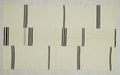 5x8 Minimalist Home Style Wool Kilim Rug:  Broken Stripe Turkish Flat Woven Modern Rugs.