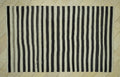 Faded Black & Beige Striped Mid Century Modern Rug: 6.8x11 Feet,Handmade Turkish Kilim Rugs.