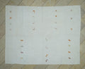 White Turkish Kilim Rug: Handwoven Cotton Flat Weave Rugs 6.6"x8.5" Feet.