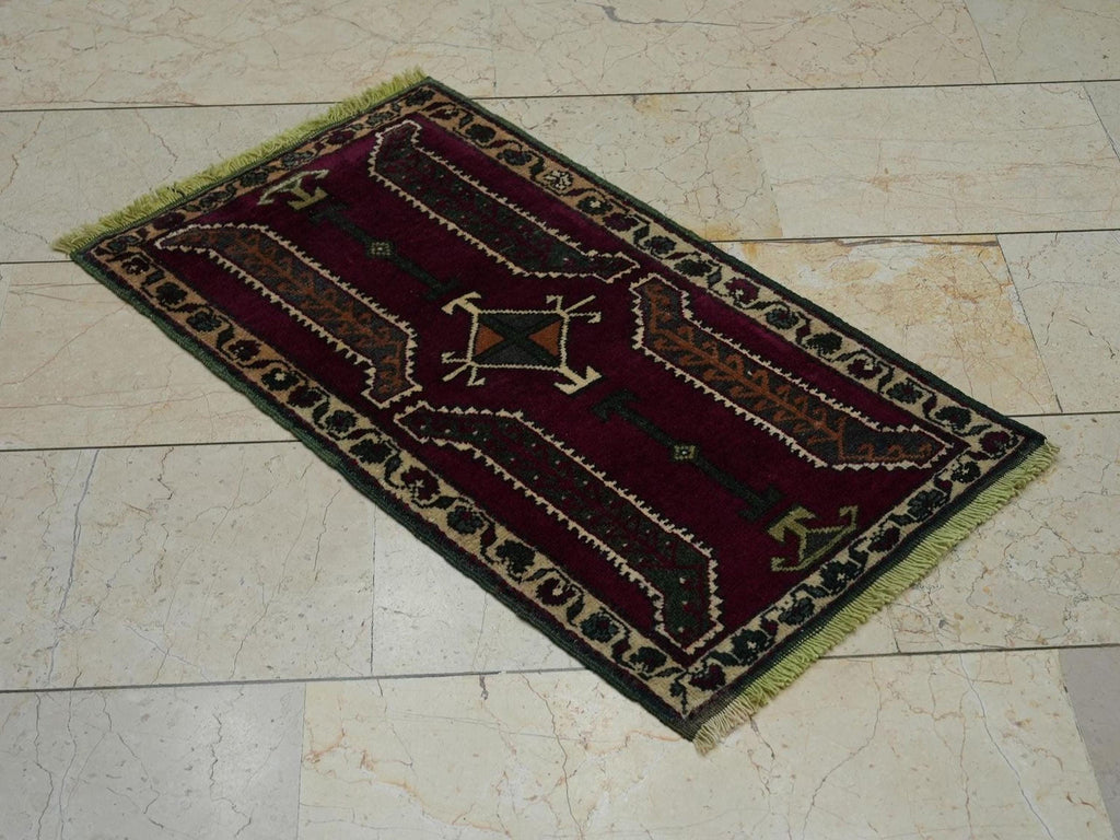 Antique Kurdish Rug: Small Size Wedding Gift Carpet,Wall Hanging Decor Rugs 1.8x3 Feet.
