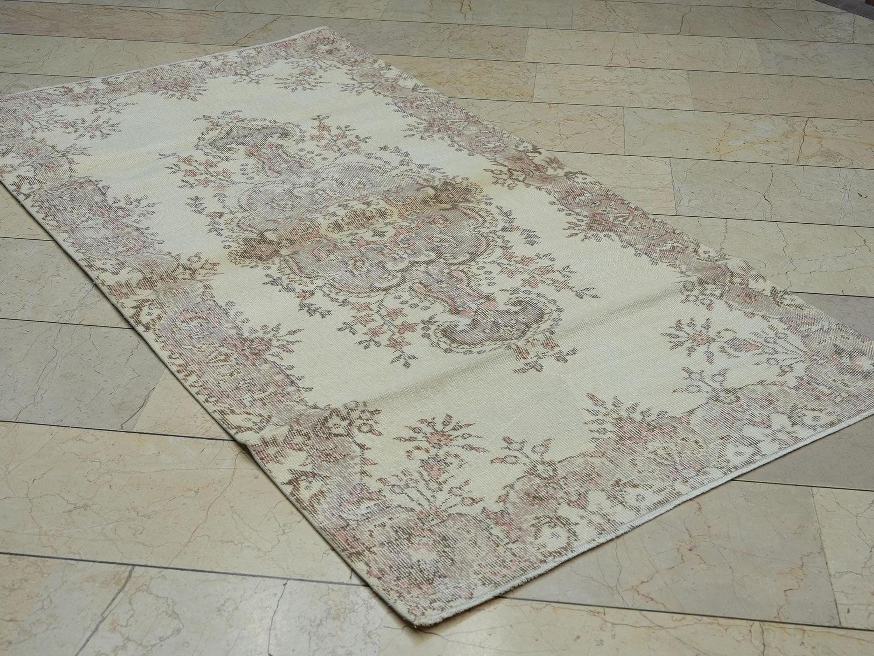 4x7 Handmade Oushak Rug,Home Living Minimalist Decor Rugs