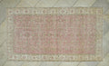 Salmon Pink Vintage Handmade Oushak Rug,3.8x6.6 Ft,Mid Century Modern Rugs