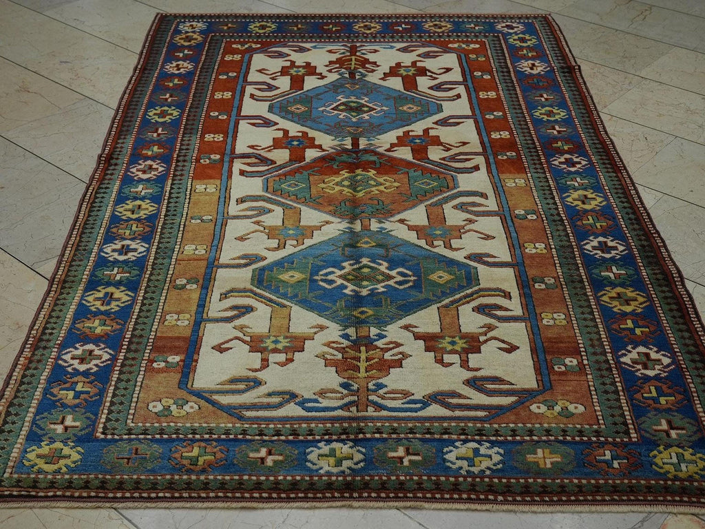 Handmade Wool Turkish Oushak Rug: 4.6 x 7.2 ft, Seasonal Decor Floral Rugs.