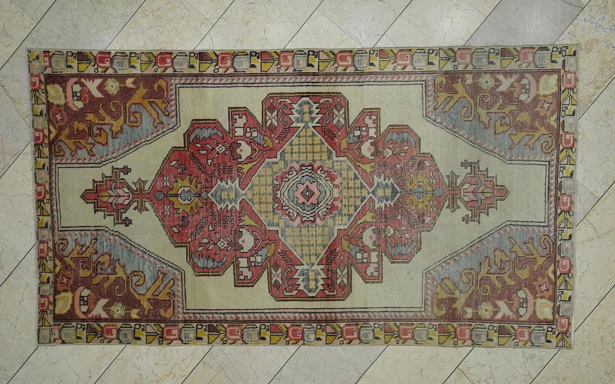 Vintage Handmade Turkish Carpet Rug,4.4x7.9 Feet,Home Living Floor Decor Rugs.