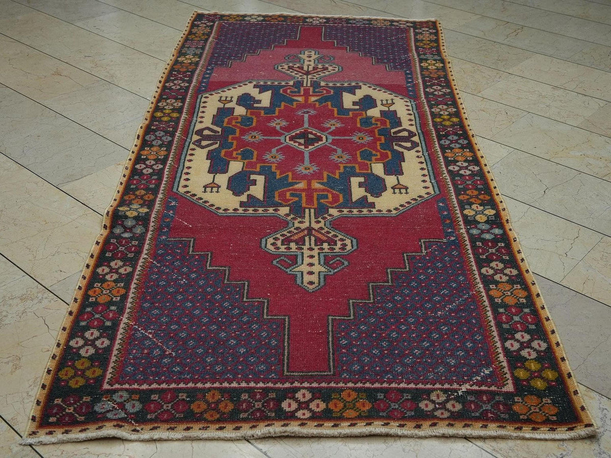 4x9 Bight Colors Wool Vintage Oushak Carpet Rug,Home Living Decor Rugs.