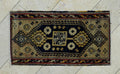 1940s Antique Kurdish Small Carpet Rug: 1.8x3.3 Feet,Wall Hanging Dowry Rugs.