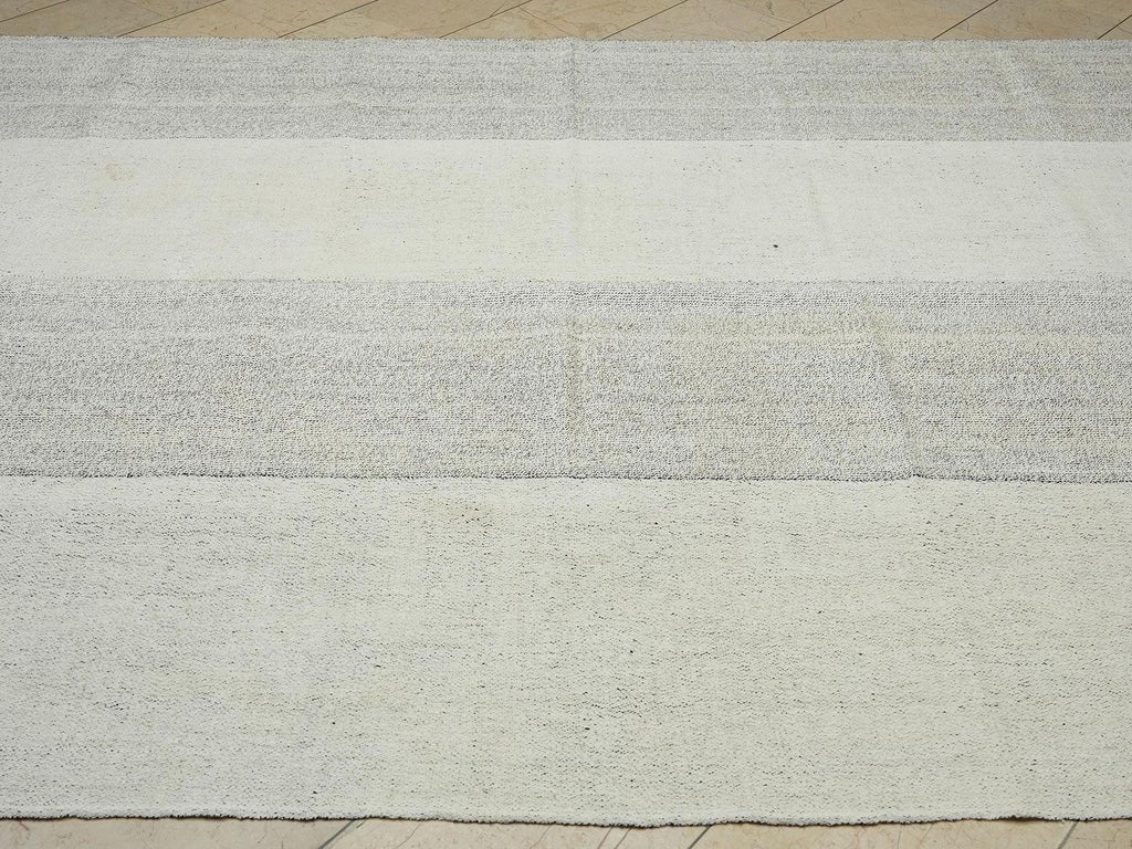 7x10 Summer Decor: Scandinavian Style Turkish Kilim Rug, Gray & White Home Living Floor Rugs.