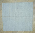 Square Size Grayish White Patchwork Kilim Rug,6.4x6.7 Ft,Primitive Decor Plain Rugs.