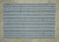 6x8 Gray Kilim Rug: Primitive Embroidered Turkish Rugs