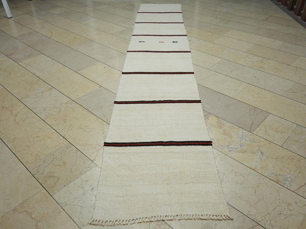 Stairs Treads Decor Striped Hemp Kilim Rug Runner: 2.3x13.5 Feet,Long Turkish Rugs.