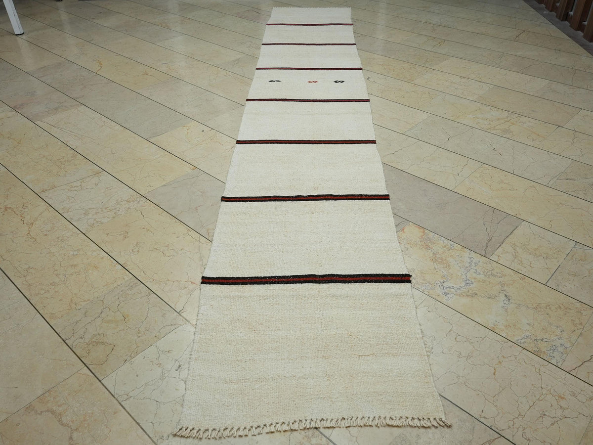 Stairs Treads Decor Striped Hemp Kilim Rug Runner: 2.3x13.5 Feet,Long Turkish Rugs.