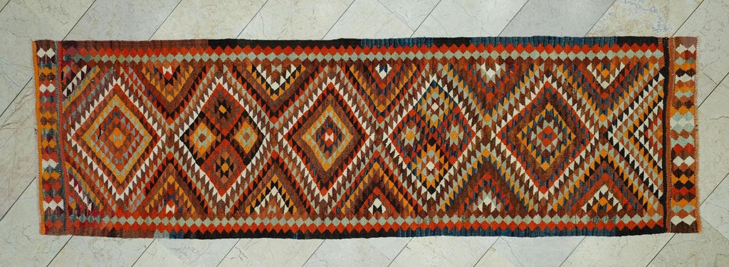 3x10 Wedding Gift Kurdish Dowry Kilim Rug Runner: Home Kitchen Decor Rugs
