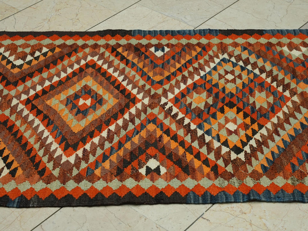 3x10 Wedding Gift Kurdish Dowry Kilim Rug Runner: Home Kitchen Decor Rugs