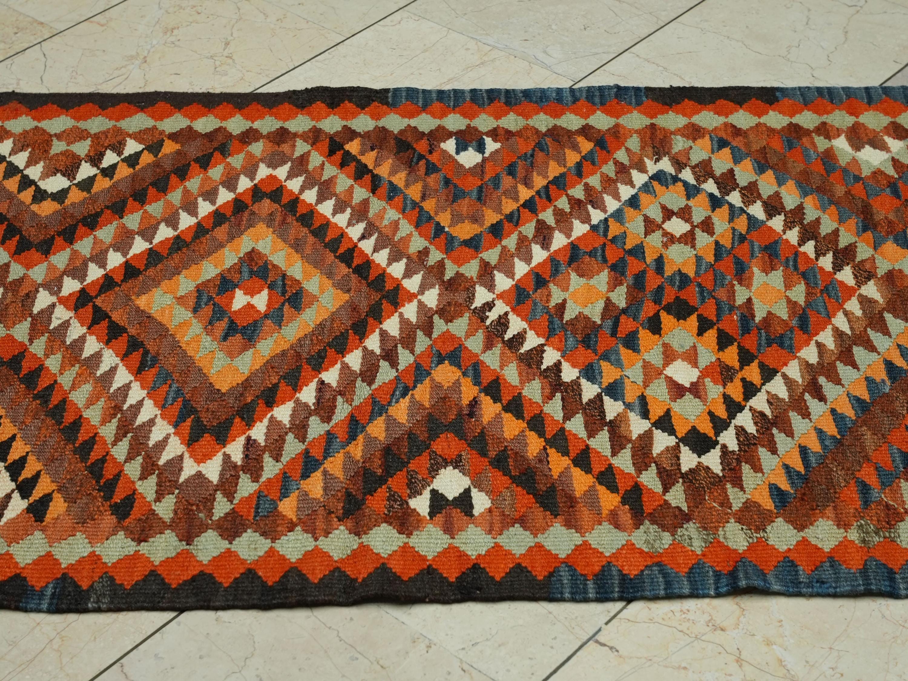 3x10 Wedding Gift Kurdish Dowry Kilim Rug Runner: Home Kitchen Decor Rugs