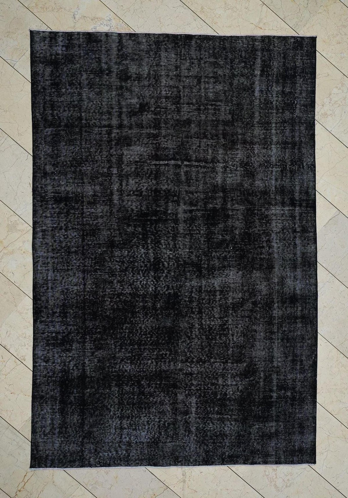 5x8 Overdye Black Vintage Turkish Rug: Moody Decor, Handmade Area Rugs.