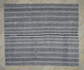 White Stripe Gray-Vintage Scandinavian Style Turkish Kilim Rug,7x8.2 Ft,Cotton - Goat-Hair Mix Rugs.