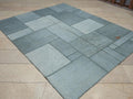Turkish Vintage Hemp Kilim Patchwork Rug: 6,3x7.8 Feet,Home Living Accent Handmade Rugs.