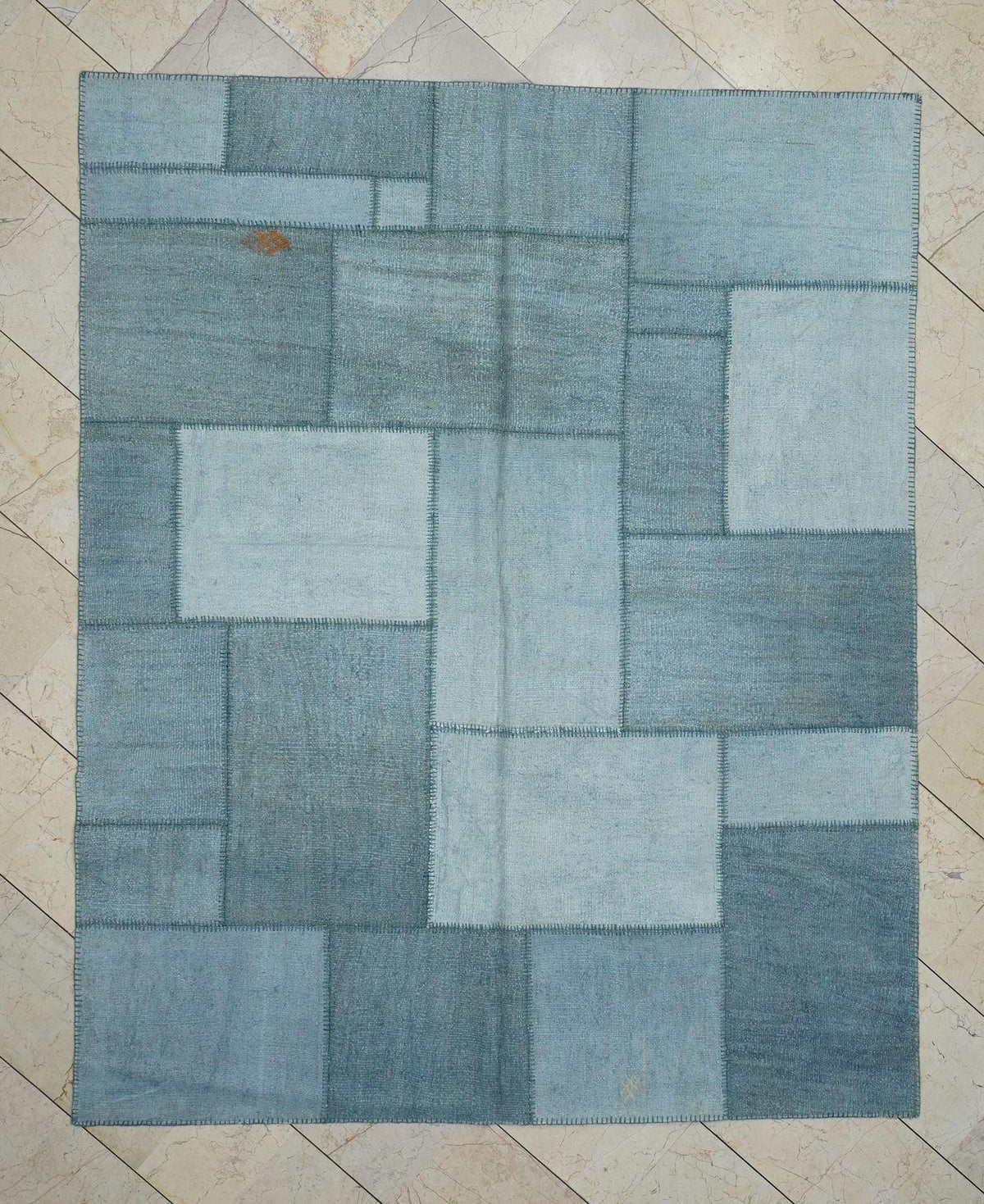 Turkish Vintage Hemp Kilim Patchwork Rug: 6,3x7.8 Feet,Home Living Accent Handmade Rugs.