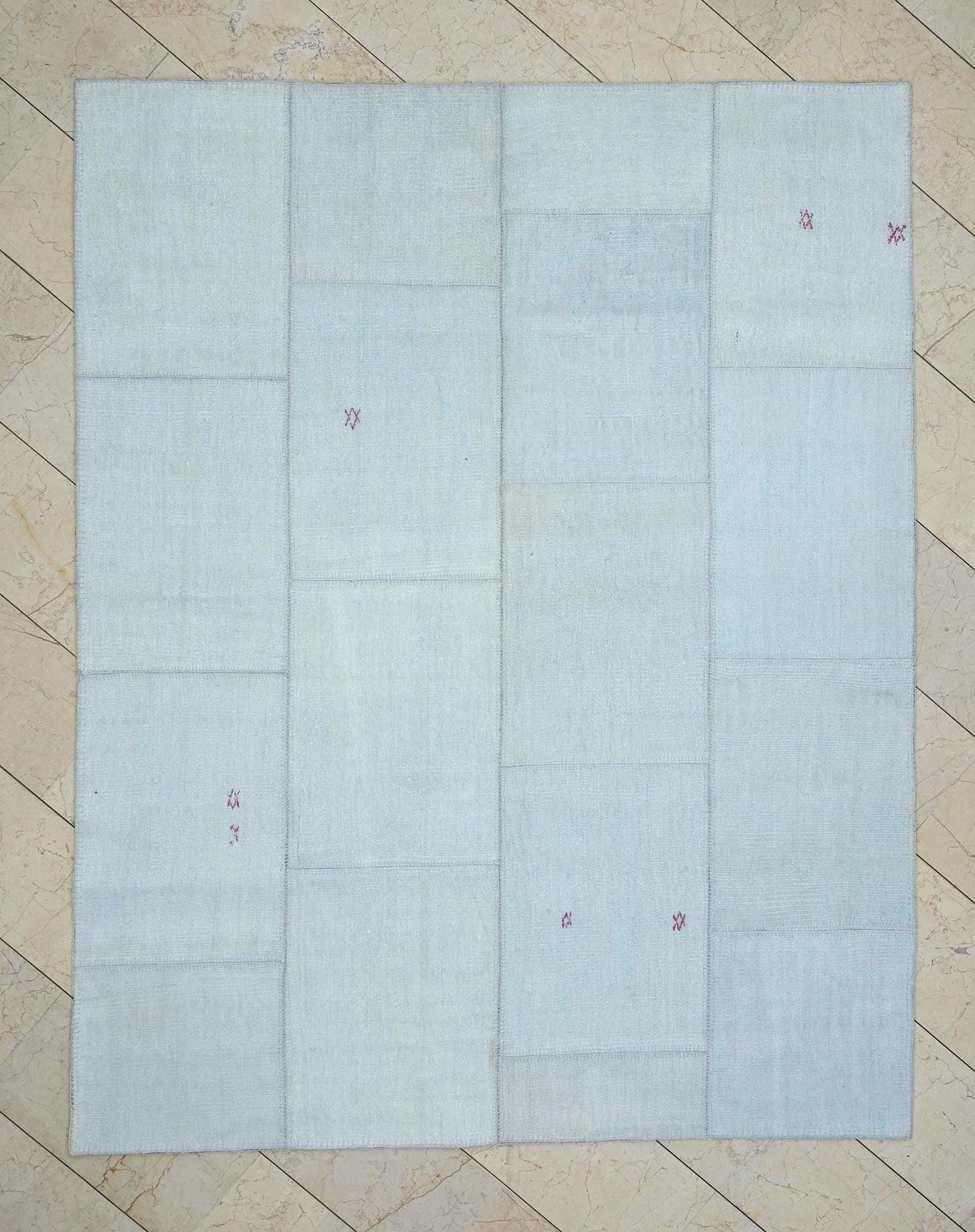 Organic Hemp Kilim Patchwork Rug: 6.5x8.2 Feet,Home Living Accent,Turkish Handmade Rugs.