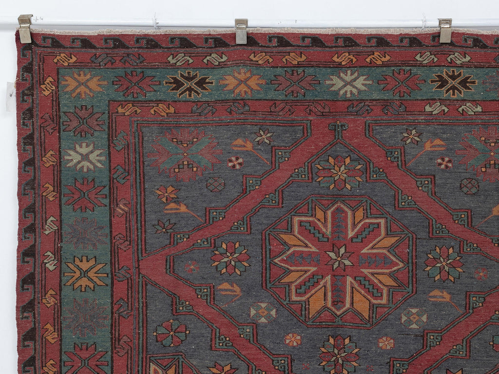 Antique Turkish Soumak Kilim Rug,6,2x11,3 Feet,Large Handmade Rugs.