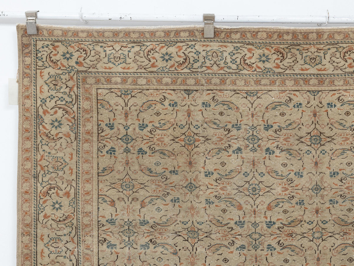 Handmade Wool Rug, 6.4x9.3 Feet,Geometric Turkish Large Area Rugs,Seasonal Home Living Decor.