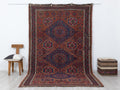 Rare Antique Handmade Soumak Kilim Rug, 6,7x10,6 Feet,Turkish Wool Rugs.