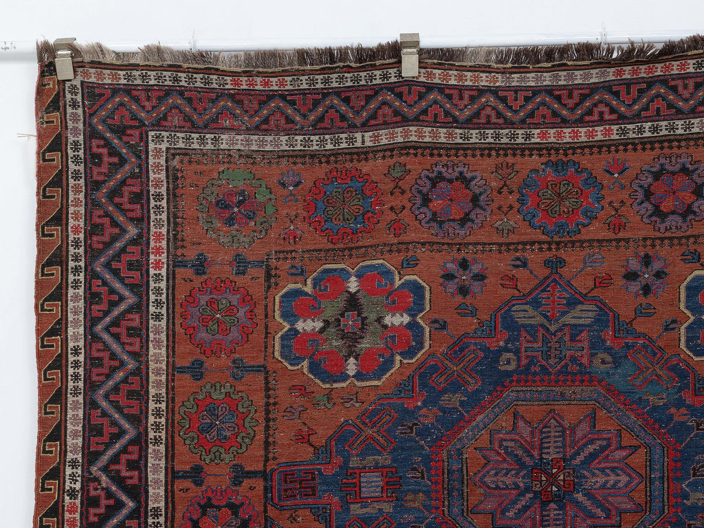 Rare Antique Handmade Soumak Kilim Rug, 6,7x10,6 Feet,Turkish Wool Rugs.