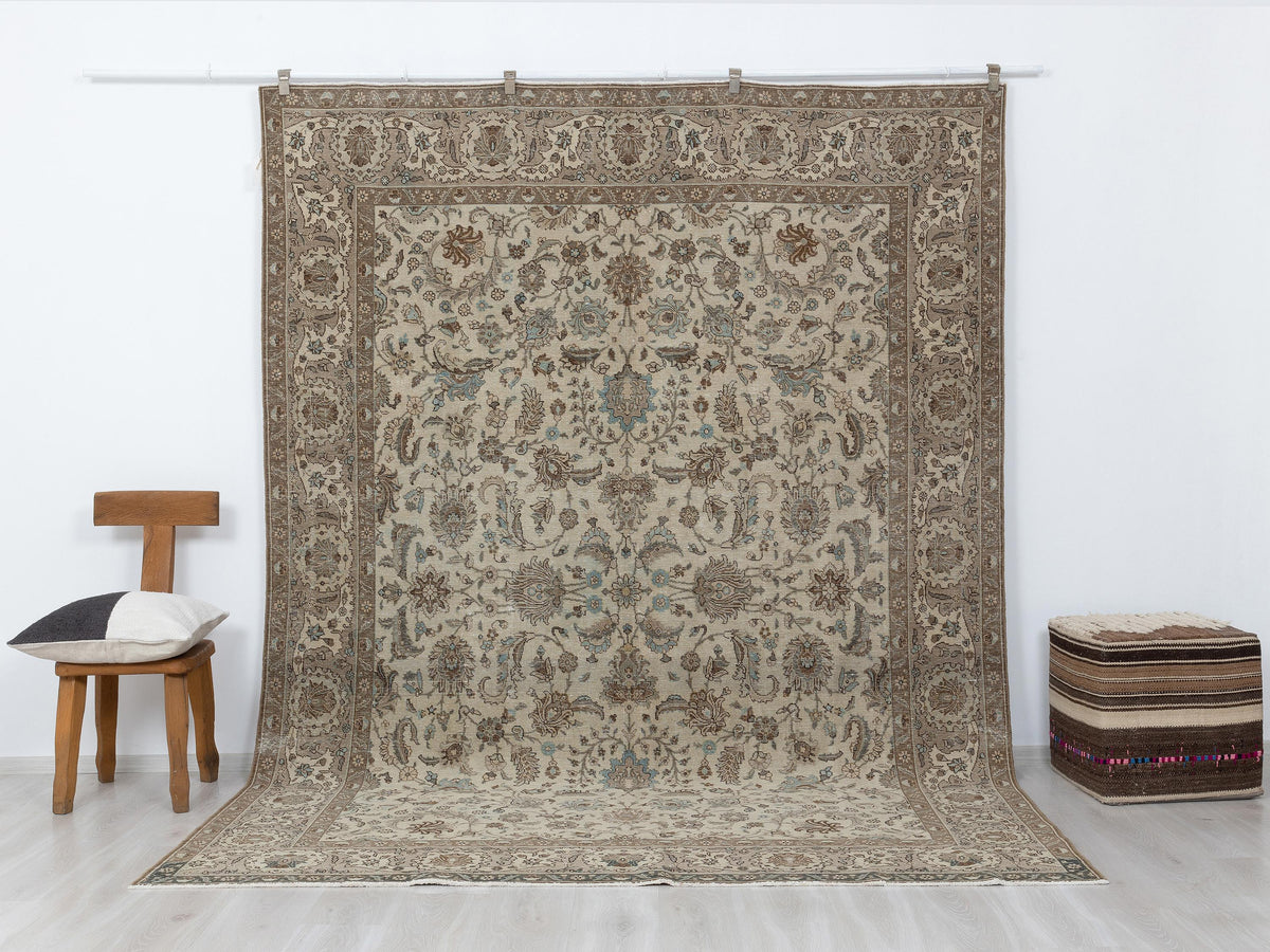 Large Handmade Wool Rug: 7.6x10.3 Feet,Turkish Carpet Rugs.