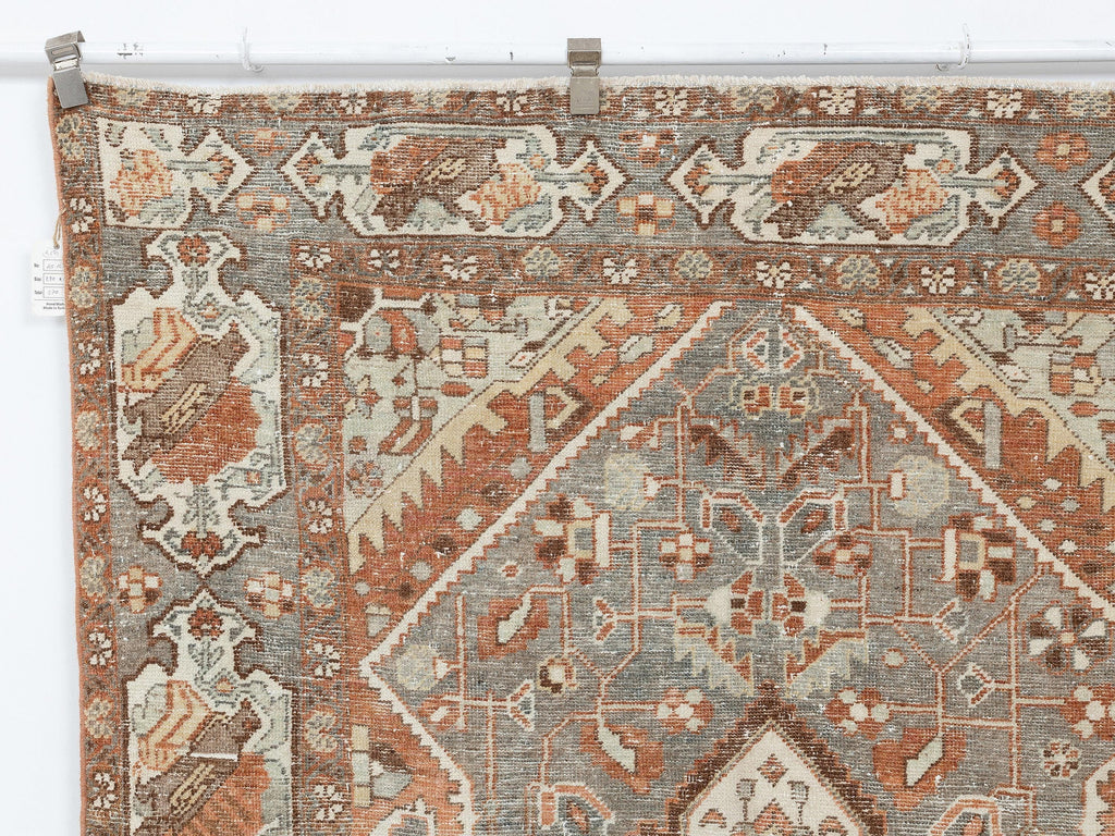 Antique Turkish Wool Rug, 5,3x9,5 Feet,Low Pile Handmade Area Rugs.