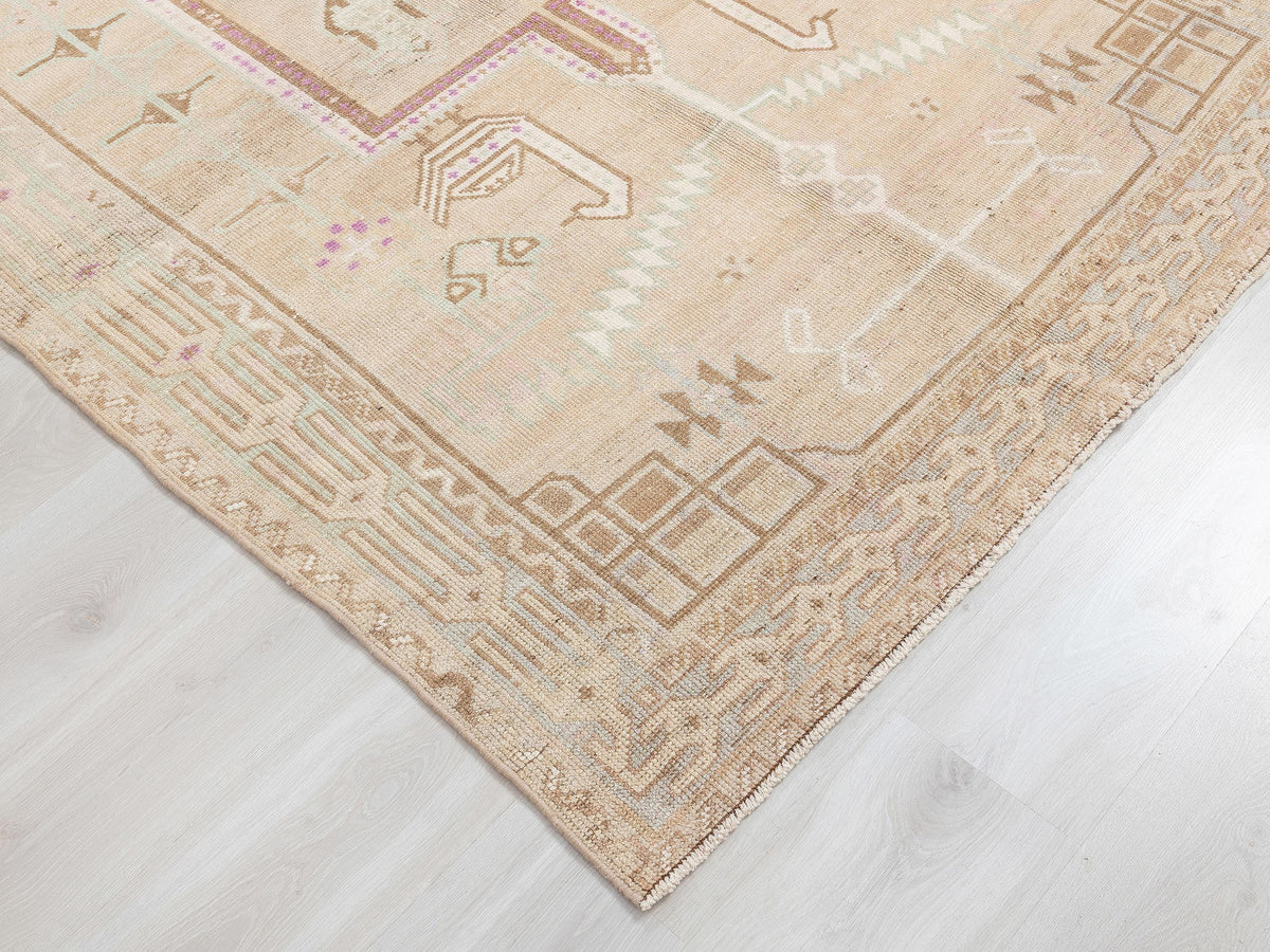Vintage Turkish Oushak Wool Rug, 5x8 Feet,Seasonal Farmhouse Living Decor Rugs.