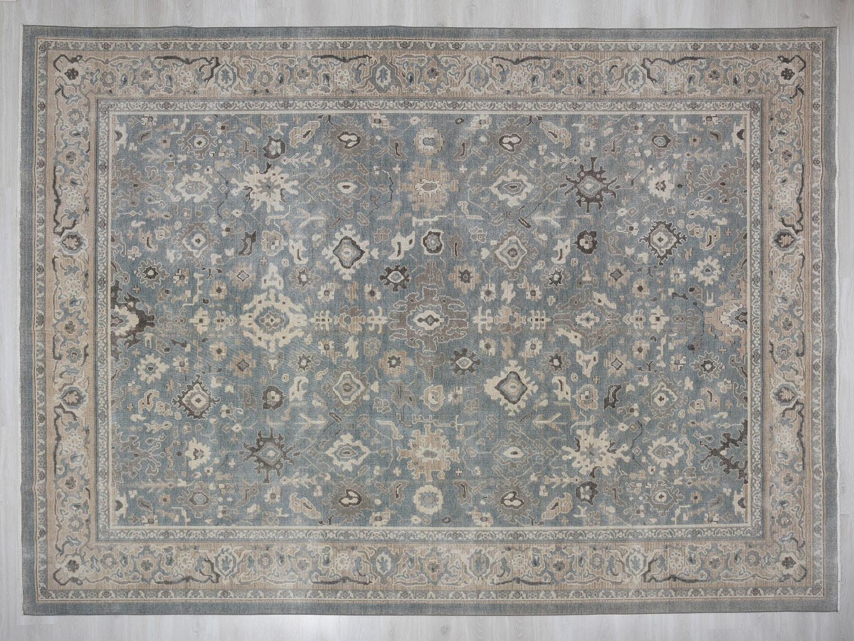 10x13 Oversize Oushak Wool Rug,Gray Turkish Rugs Home Living Decor.