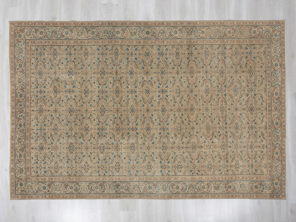 Handmade Wool Rug, 6.4x9.3 Feet,Geometric Turkish Large Area Rugs,Seasonal Home Living Decor.