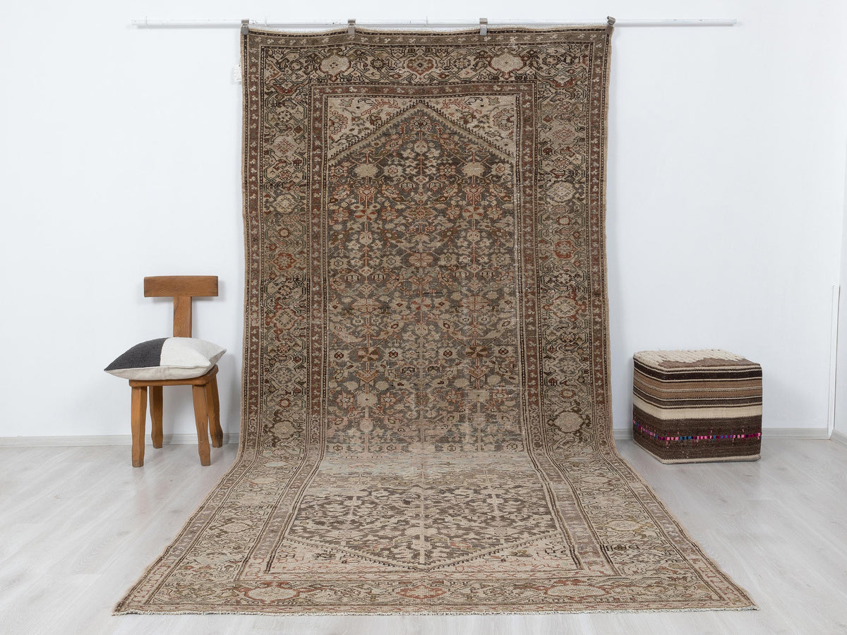 Large Long Vintage Turkish Rug, 6x13 Handmade Wool Oushak Rugs,Seasonal Home Living Decor.