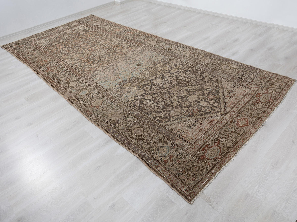 Large Long Vintage Turkish Rug, 6x13 Handmade Wool Oushak Rugs,Seasonal Home Living Decor.
