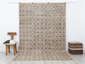Turkish Vintage Wool Rug: 6.9x10.2 Feet, Art Deco Carpet,Handmade Oushak Rugs.